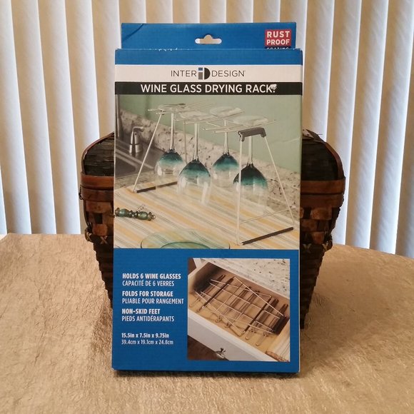 Interdesign Dining 6glass Countertop Wine Glass Drying Rack Poshmark